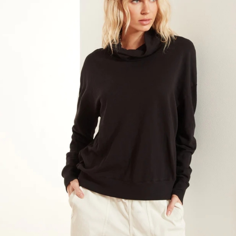 James Perse COWLNECK Sweater Cotton Blend Size Medium